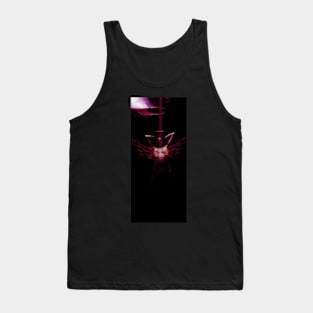 Portrait, digital collage, special processing. Angel standing near a field. Dark, dark clouds. Red and violet. Very beautiful. Tank Top